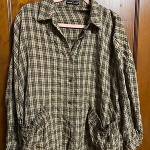 Shein Oversized Plaid Shirt